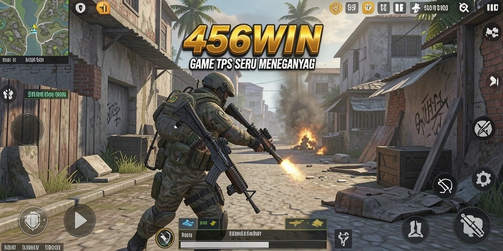 Tampilan gameplay 456WIN yang mendebarkan dengan aksi TPS.