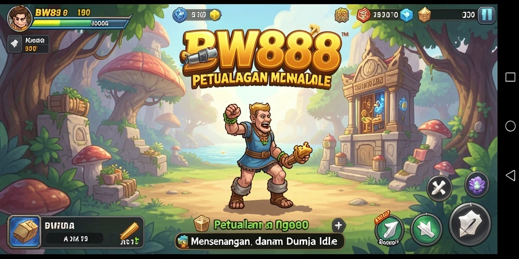 Screenshot BW888 menampilkan karakter beraksi dalam gameplay Idle yang menarik.