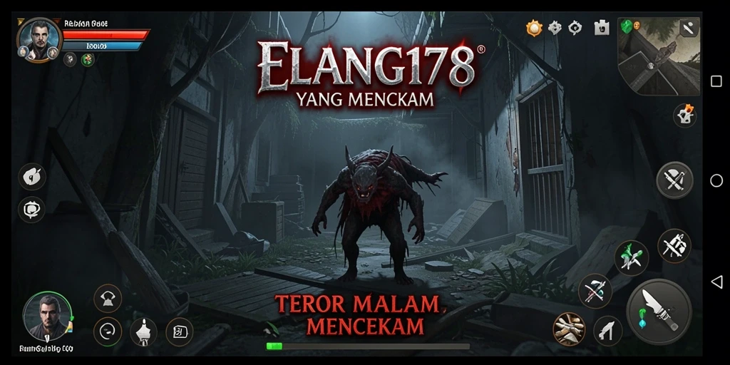 Tangkapan layar dari gameplay ELANG178 yang menegangkan dan mencekam.