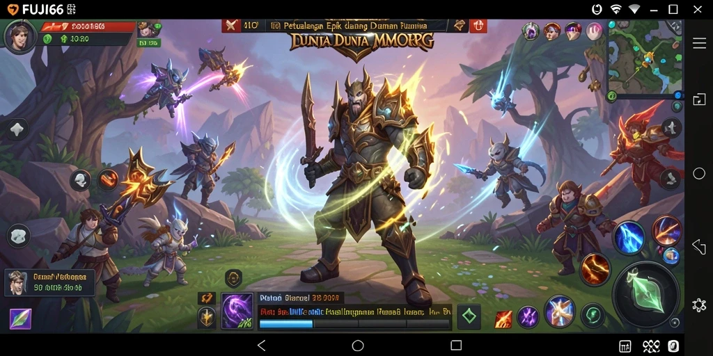 Screenshot gameplay FUJI66 yang menunjukkan pertarungan epik antar pemain.
