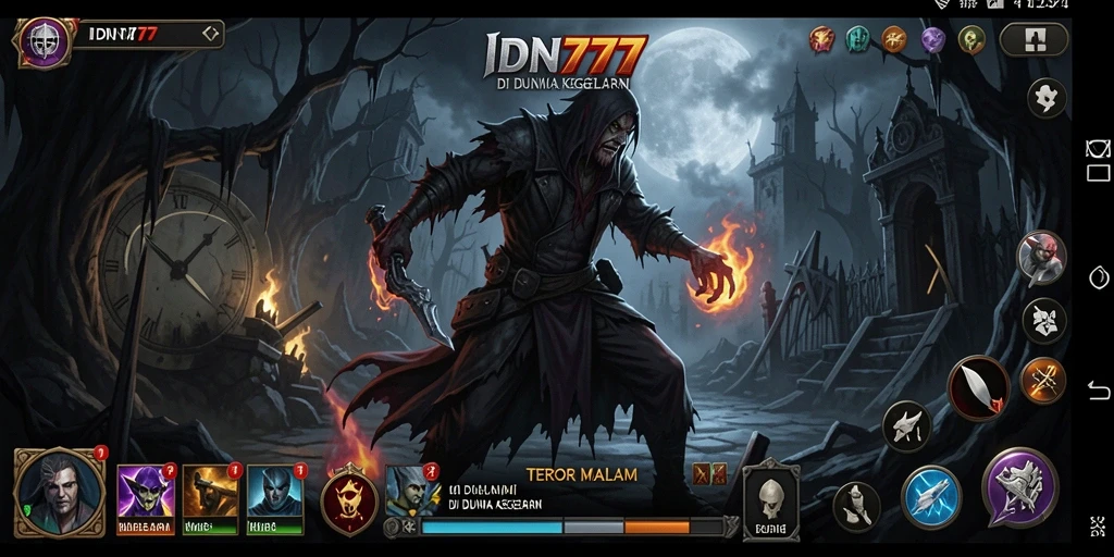 Screenshot IDN777 menampilkan suasana kegelapan yang mencekam.