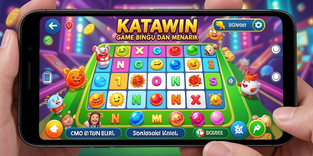 Tampilan layar permainan KATAWIN yang menarik dan interaktif.