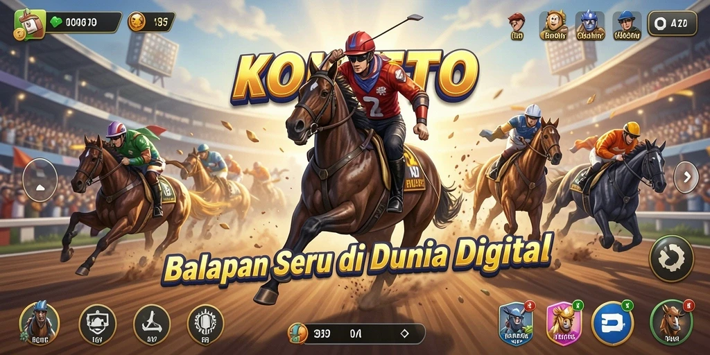 Tangkapan layar KOKITOTO menampilkan aksi balapan yang mendebarkan.