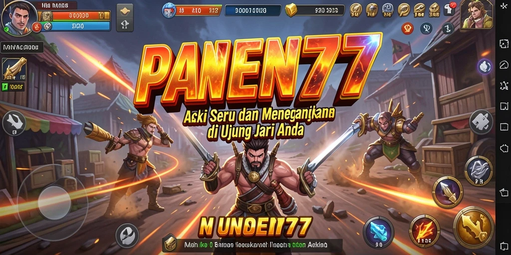 Tampilan screenshot yang menampilkan aksi mendebarkan dalam PANEN77.