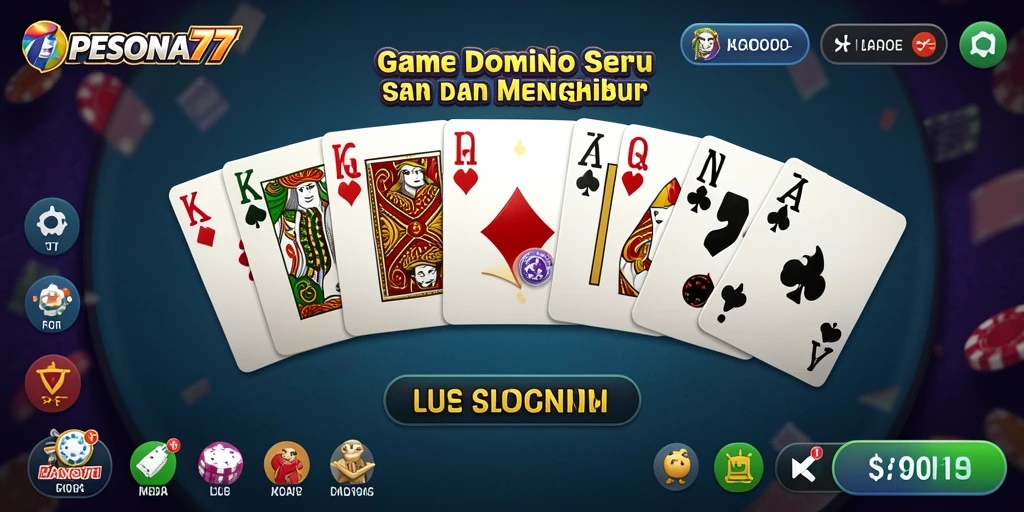 Tangkapan layar utama PESONA77 menunjukkan gameplay domino yang menarik.