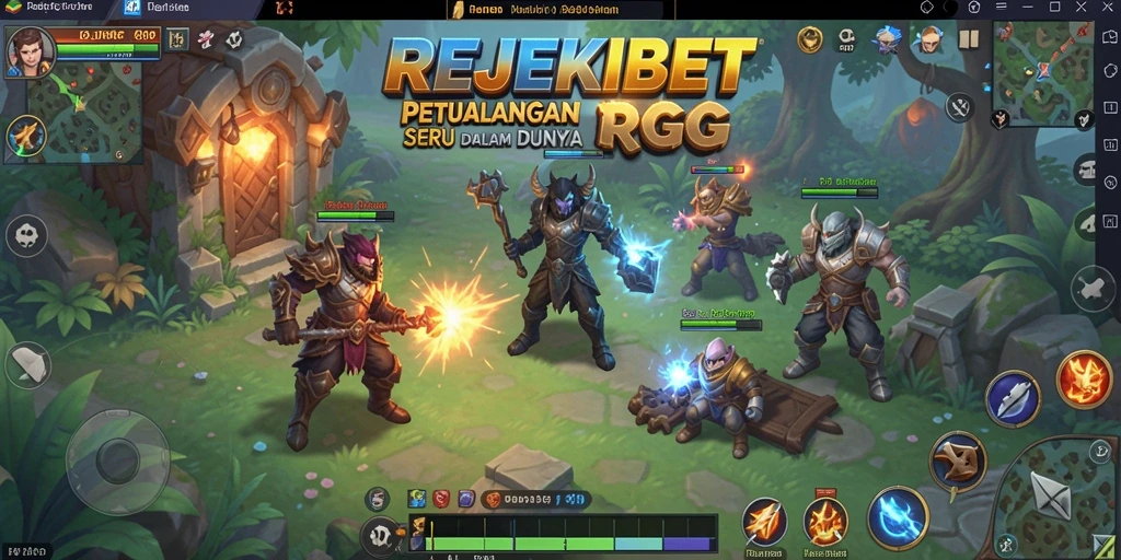 Tangkapan layar gameplay REJEKIBET menampilkan serangan epik dalam pertempuran RPG.