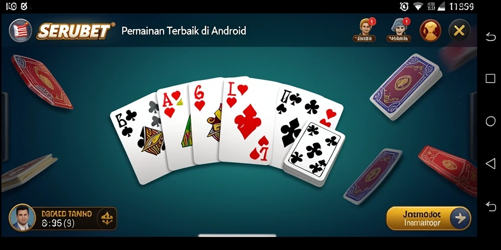 Screenshot gameplay SERUBET yang menampilkan suasana permainan Domino yang seru.
