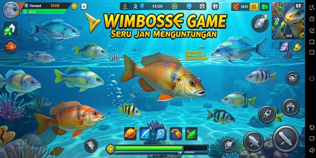 Tampilan penuh aksi saat menangkap ikan di WINBOSS.